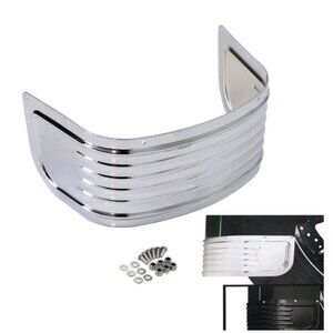 Ribbed Front Fender Trim Skirt Chrome For Harley Electra Street Road Glide FLHR